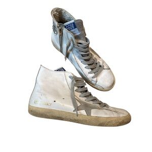 Golden Goose White and Gray High-Tops